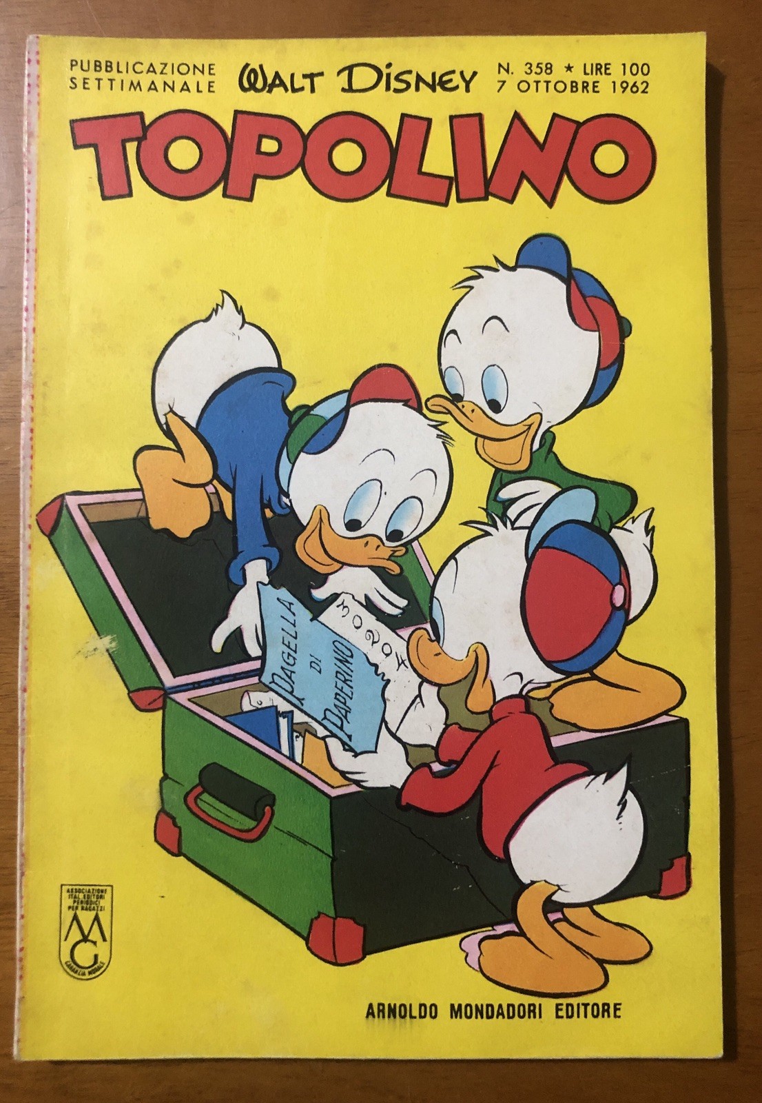 TOPOLINO 358 * figurine * 1962 OTTIMO E RARO fascia difficile