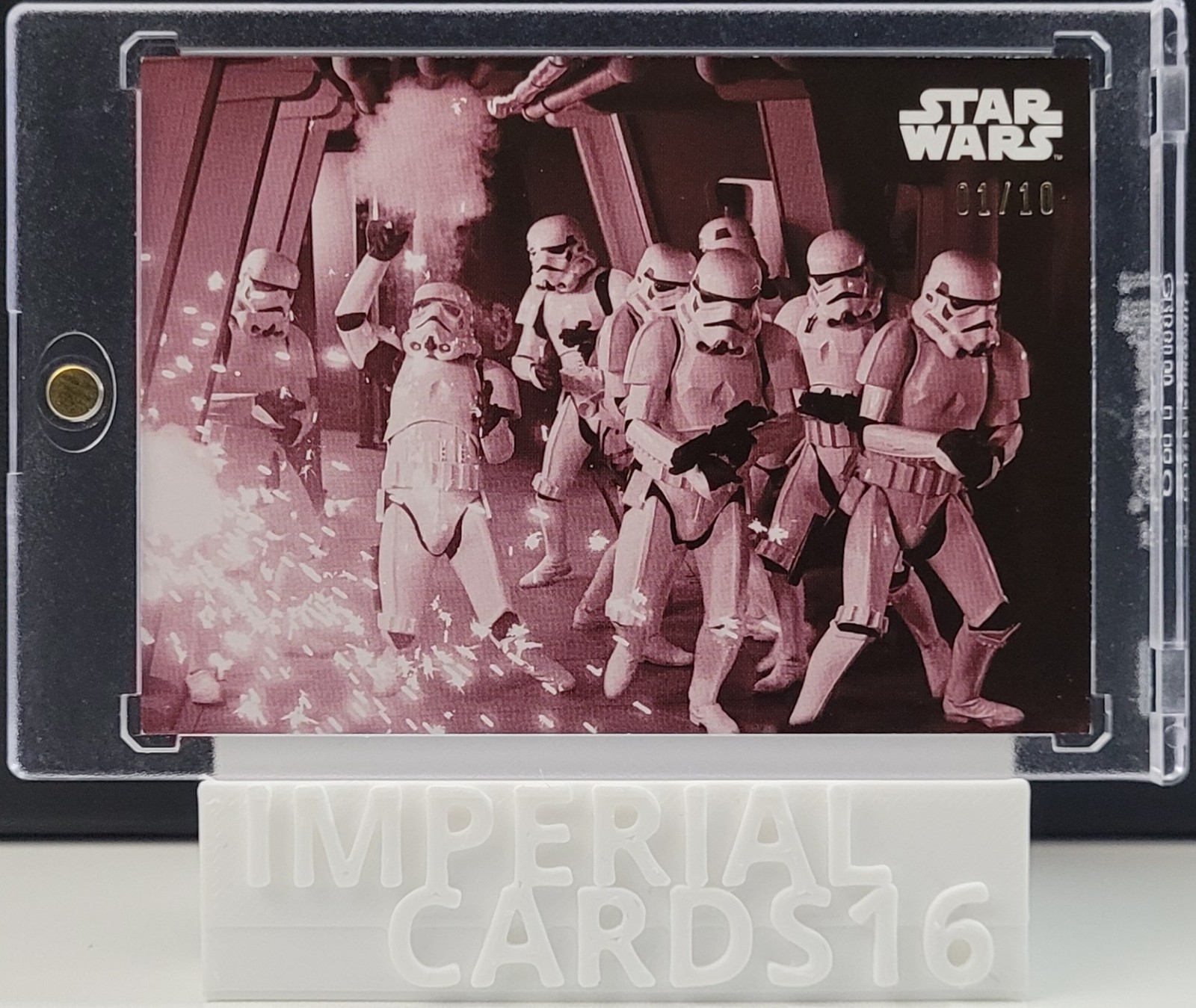 2020 Star Wars Bianco e Nero #97 Stormtrooper Defense Red Hue Shift 1/10 Alpha
