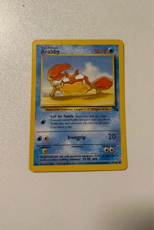 Alte Pokemonkarte Krabby 51/162
