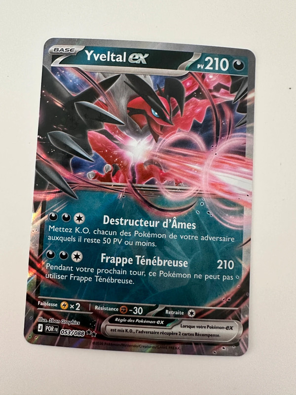 Carte Pokémon Yveltal ex 053/088