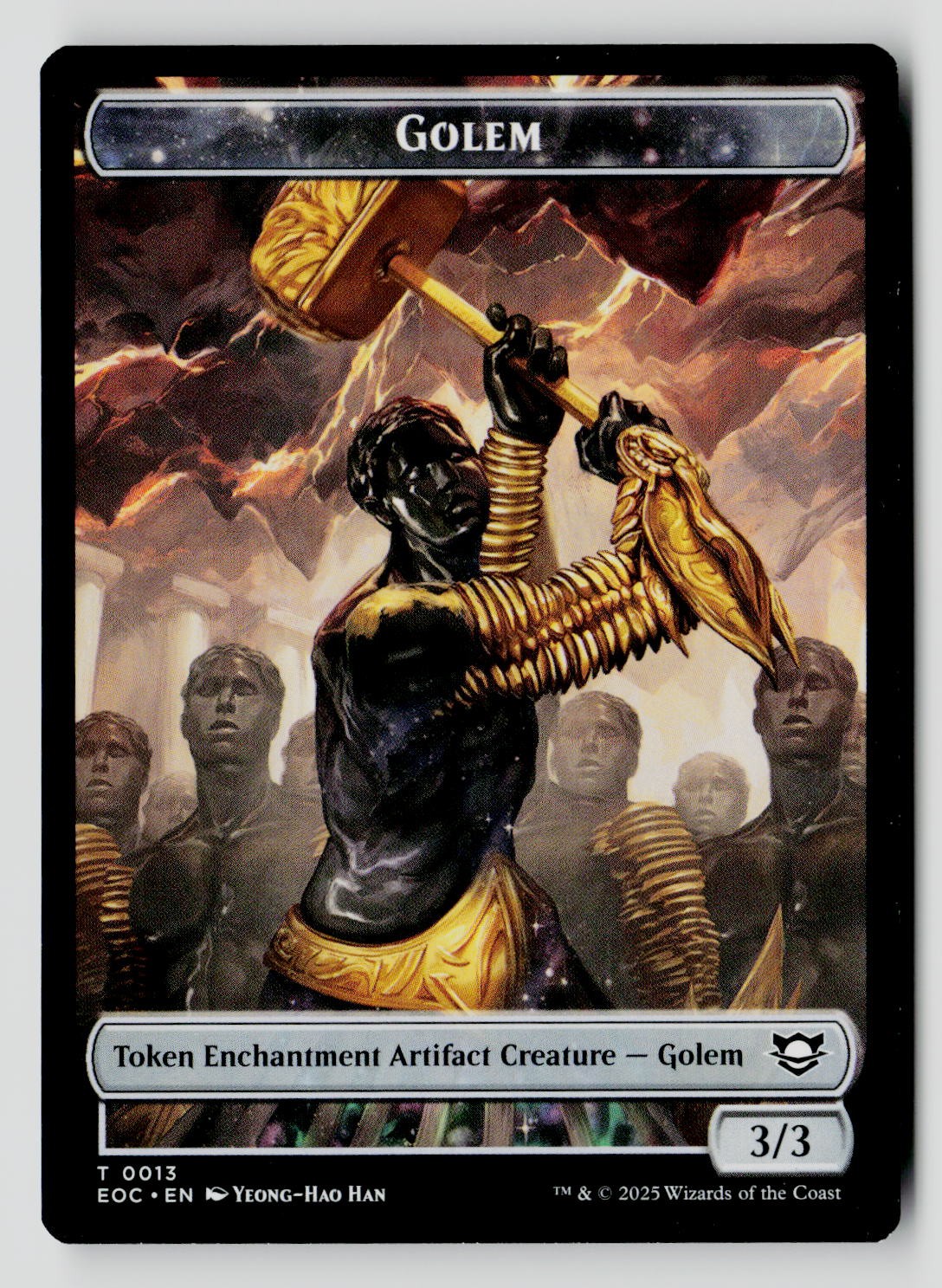 Insetto // Golem (0013) Gettone a doppia faccia 4 // 13 T Purphoros MTG EOC NM