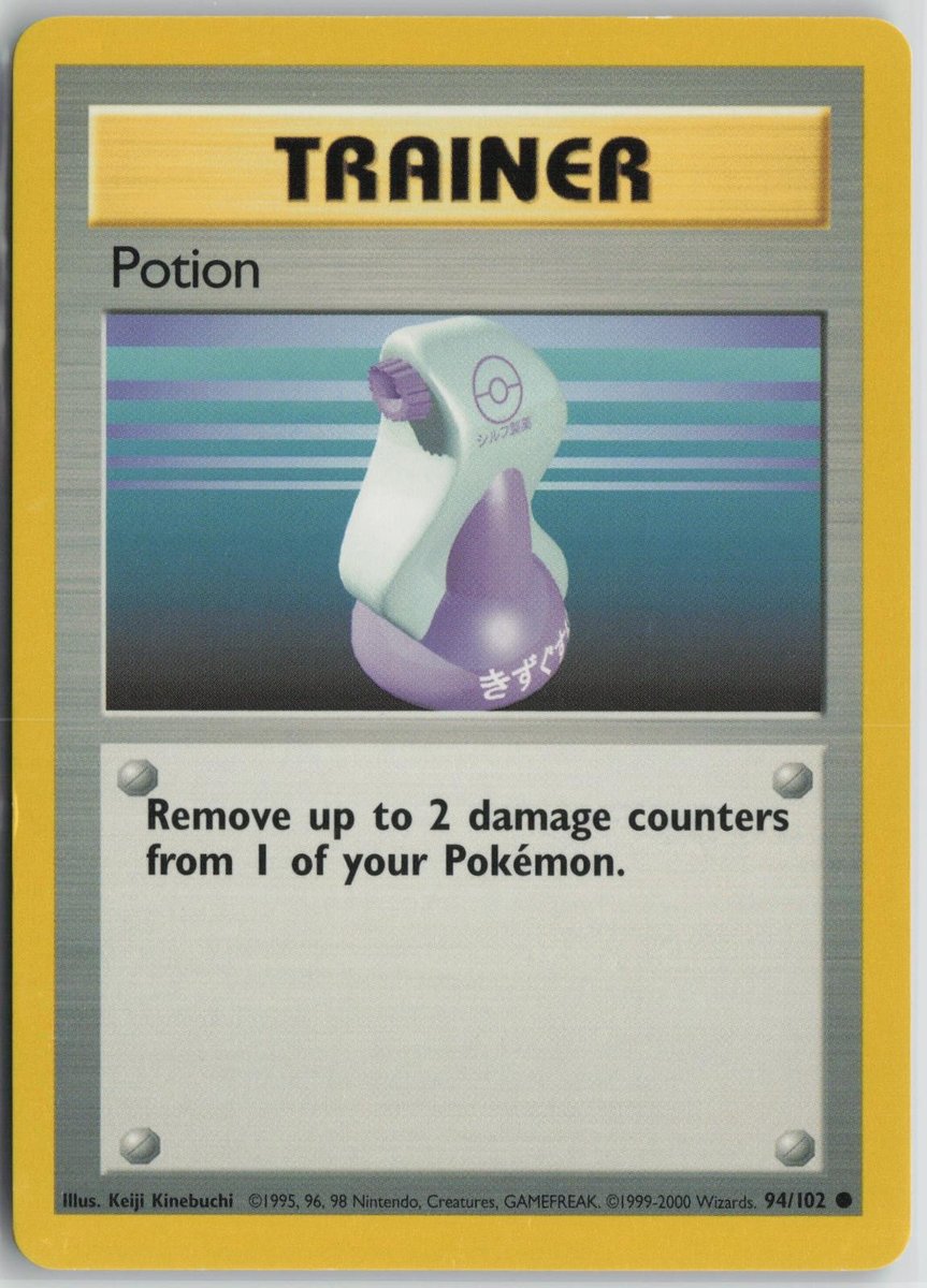Pozione 94/102 Base Comune Raro Set Base 1999-2000 Regno Unito 4° Stampa Pokemon NM