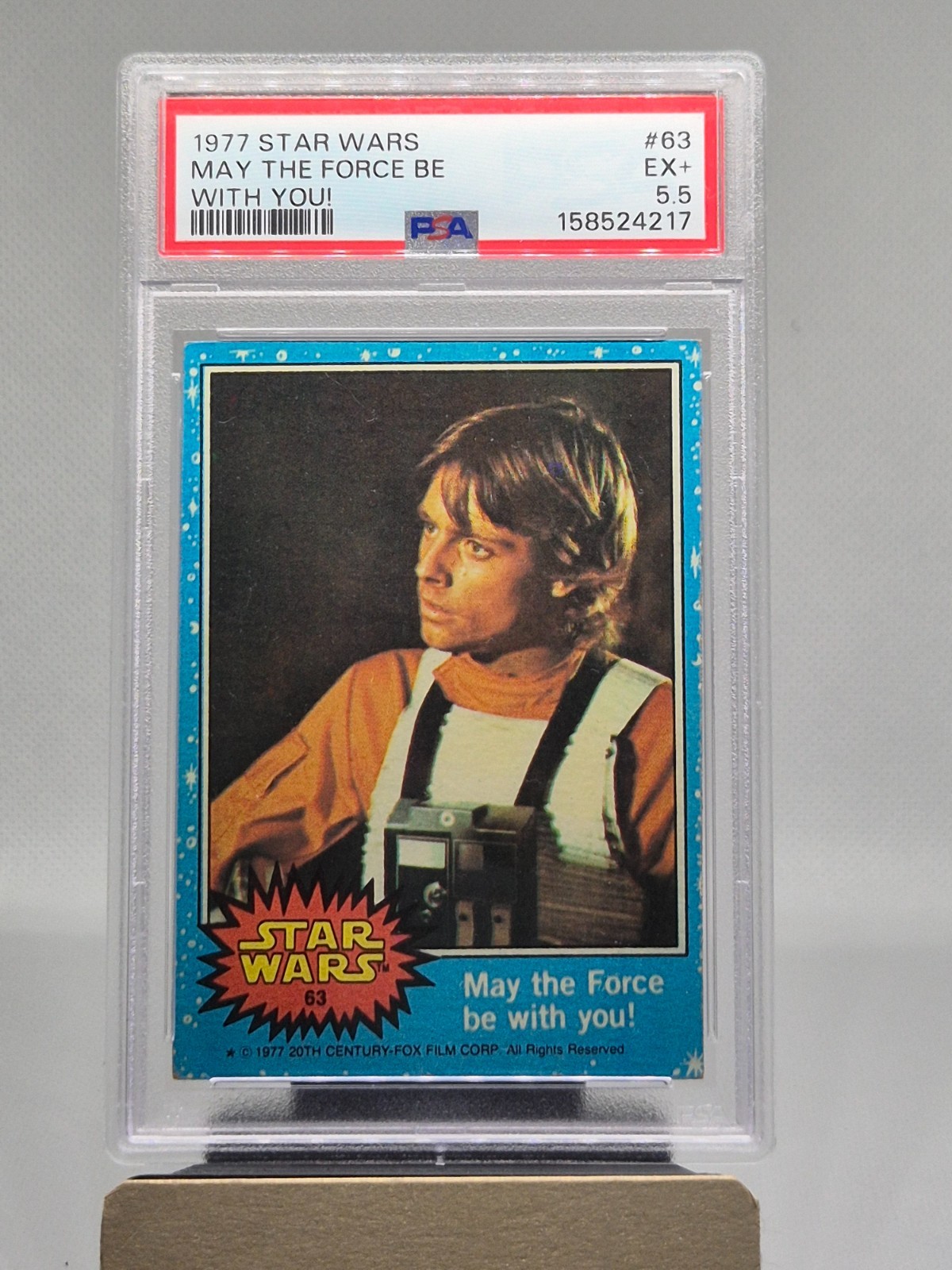 Topps Star Wars 1977 Star Wars May The Force Be With You PSA EX+ 5.5 Luke #63