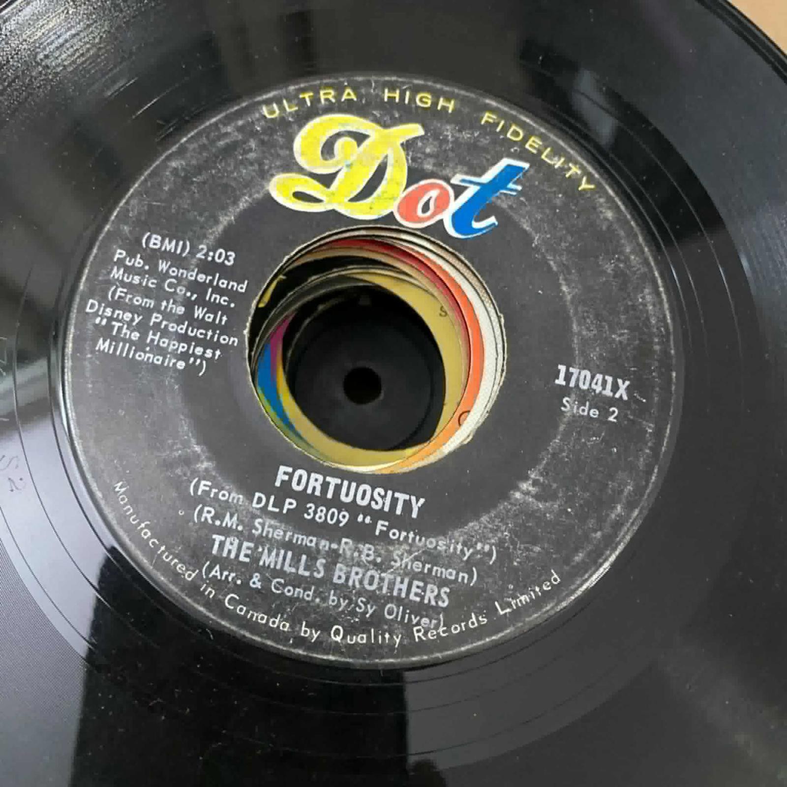 The Mills Brothers - Fortuosity/Cab Driver 17041X 45rpm VG+ R14