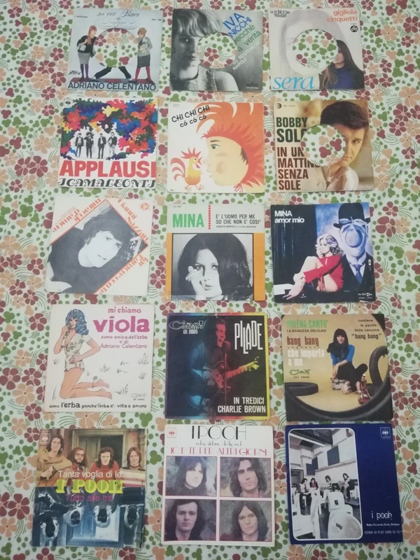 Collezione 15 Copertine Vuote per Dischi Vinile 45 giri Vintage