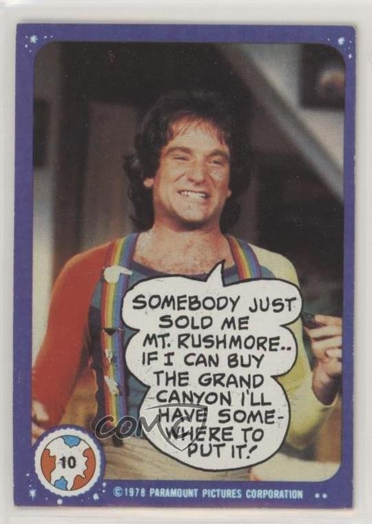 1978 Topps Mork & Mindy Someone Just Sold Me Mt Rushmore #10 0f8