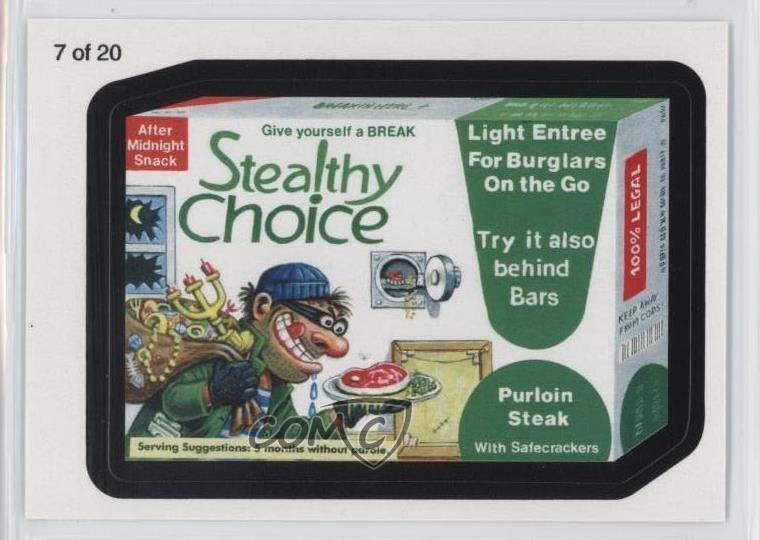 Pacchetti Wacky 2010 tutti nuovi serie 7 Wack-O-Commercial Black Stealthy Choice #7 d8k