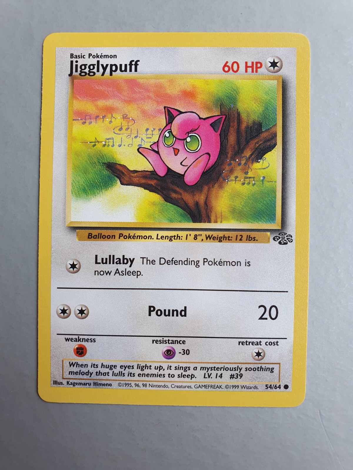 Jigglypuff 54/64 Pokemon TCG Jungle Set (1999) Common NM