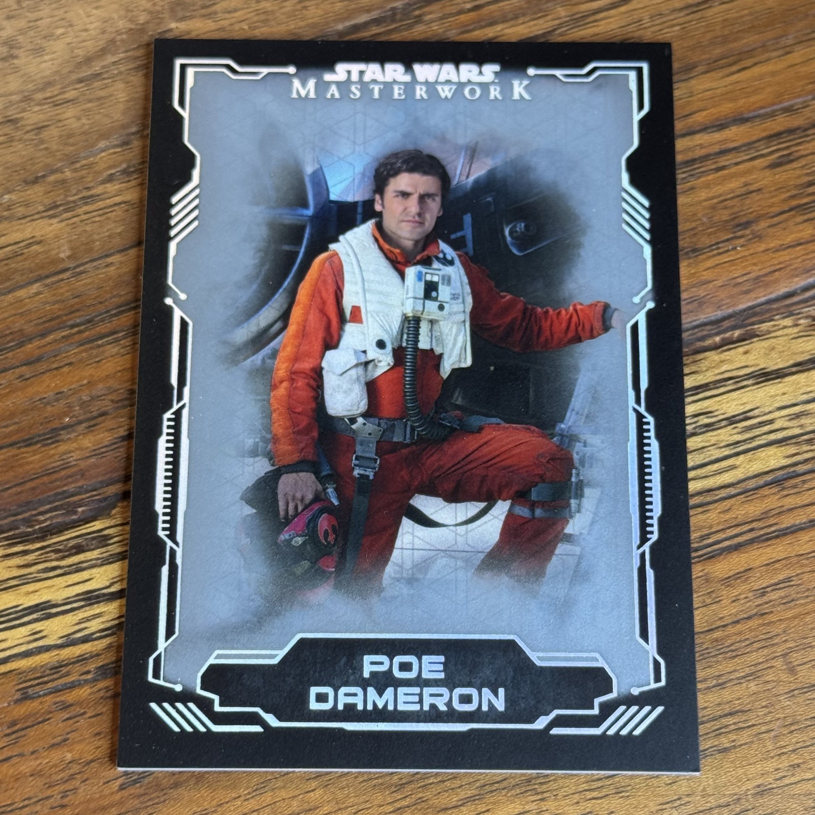 Poe Dameron 2016 Topps Star Wars Masterwork SILVER METALLIC 64/99 Parallel #42