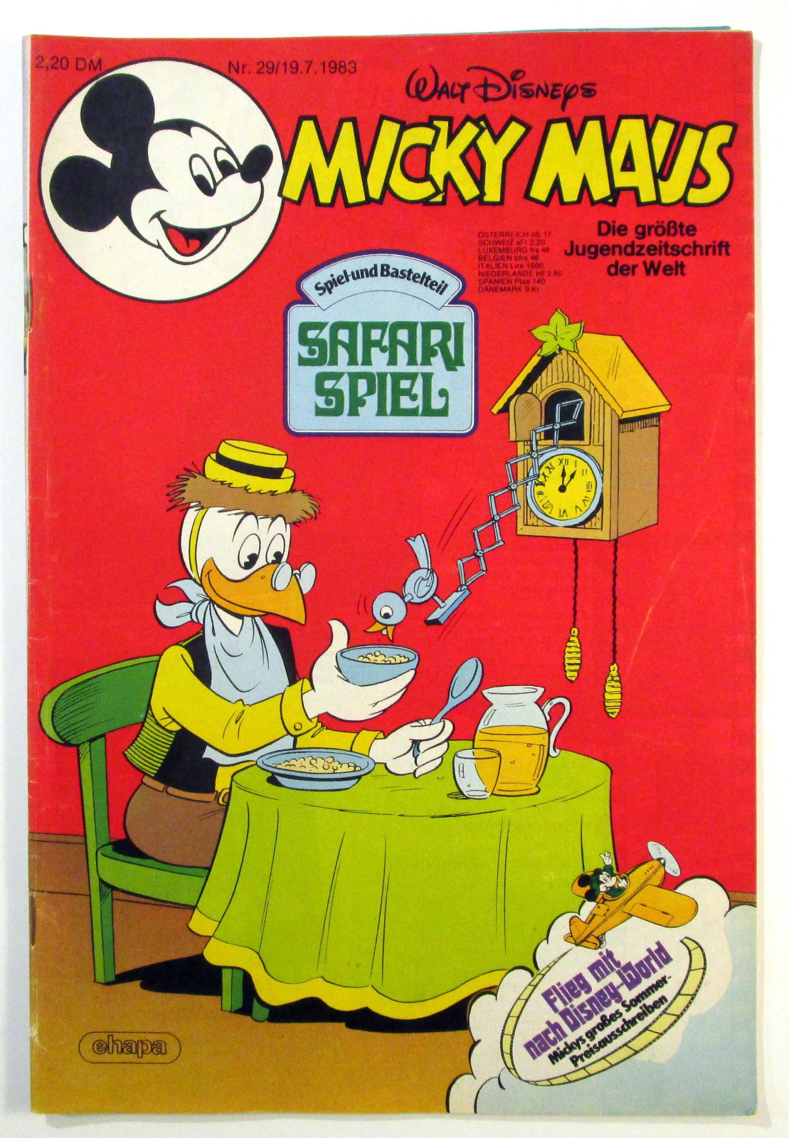 Topolino 1983 fascicolo #29 del 19 luglio 1983 con supplemento e frammento Ehapa Editore