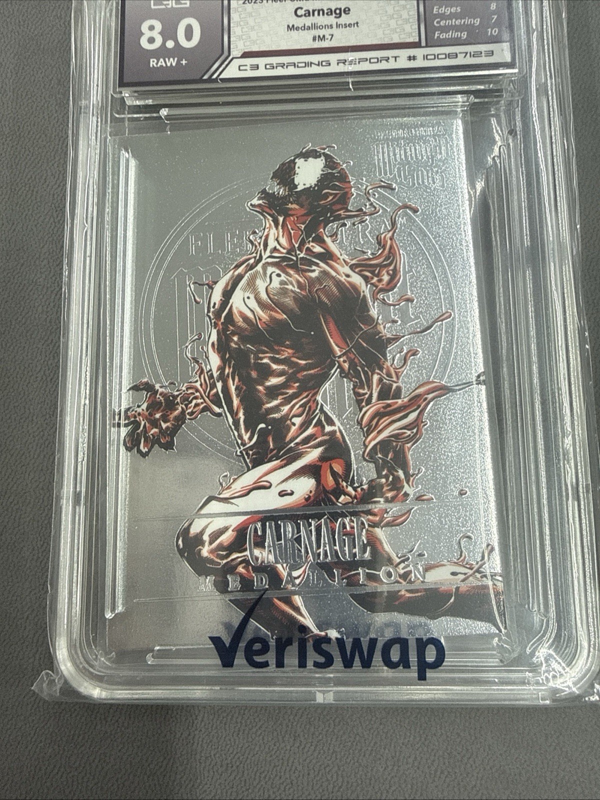 Medaglioni Fleer Ultra Midnight Sons 2023 platino #/100 carneficina #M-7 C3G 8