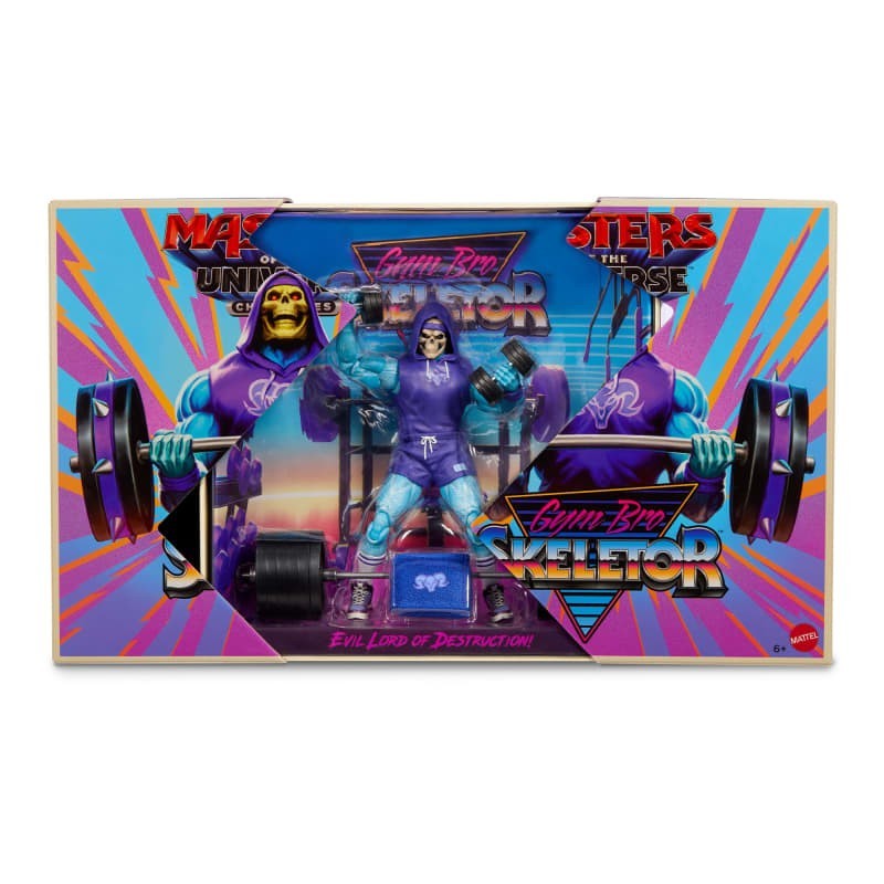 SDCC 2026 Mattel Exclusive Masters of the Universe Gym Bro Figura Scheletro