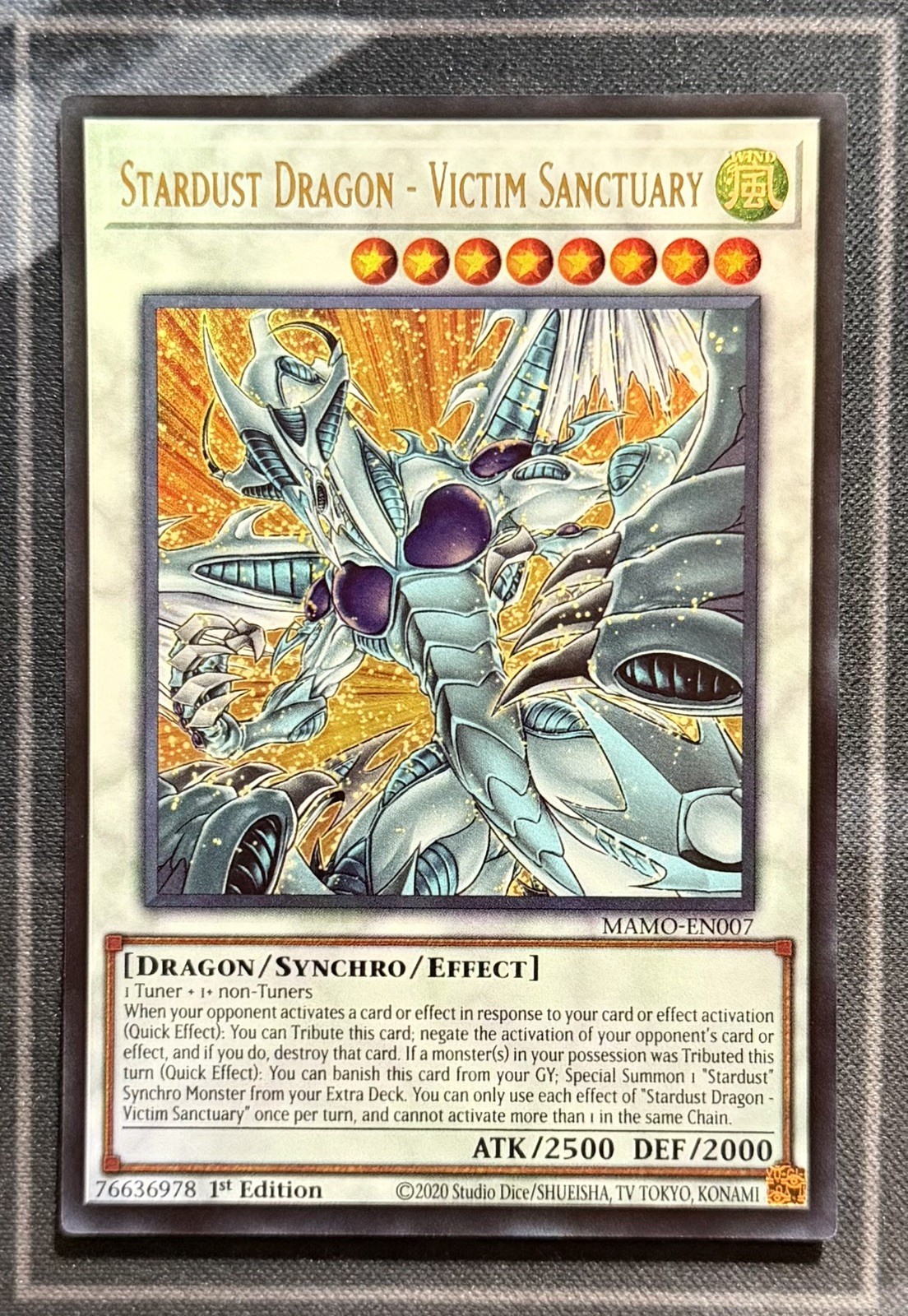 Stardust Dragon Victim Sanctuary Ultra Rara MAMO 1° Edizione NM