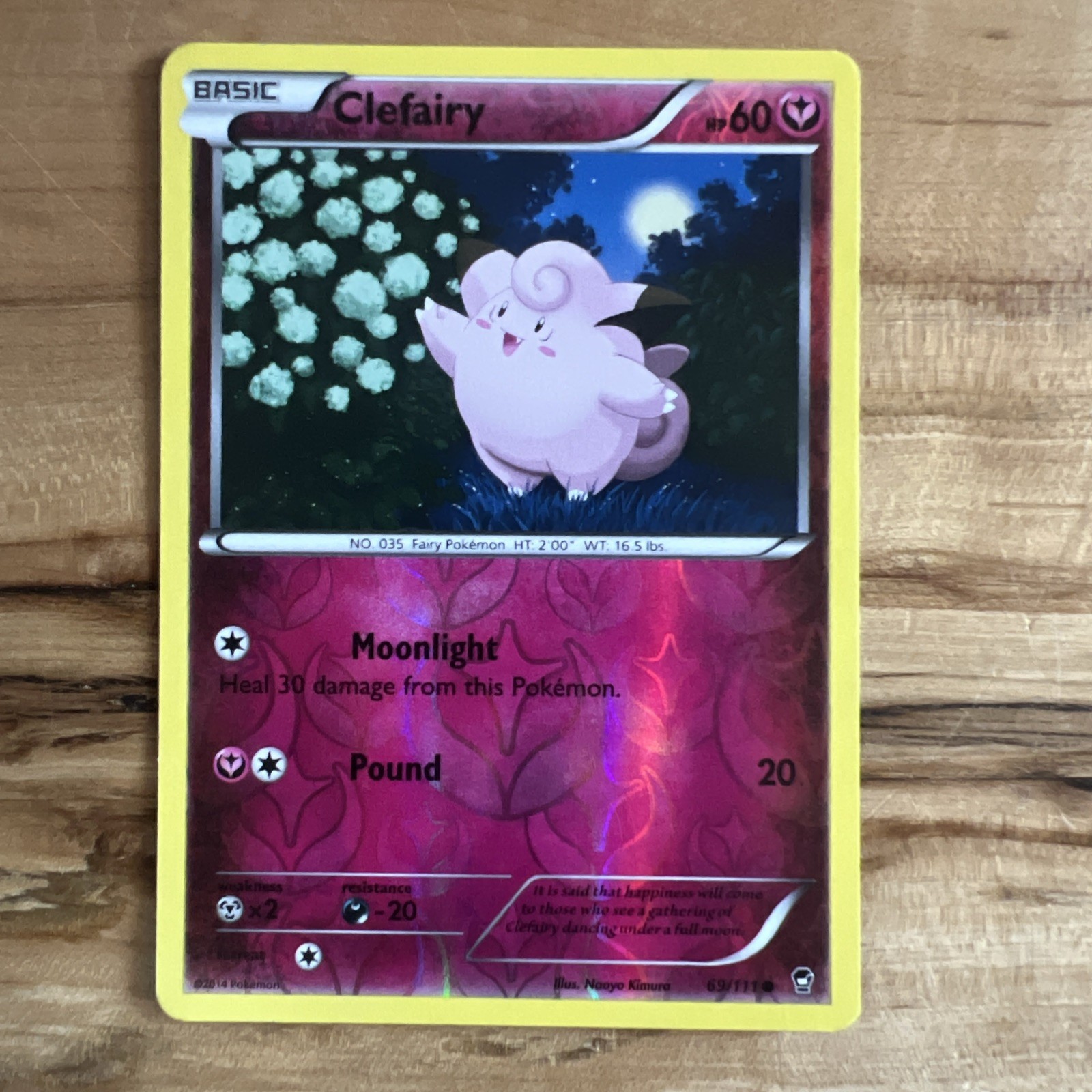 Clefairy (69) 69/111 XY - Furious Fists Pokemon LP Reverse Holo