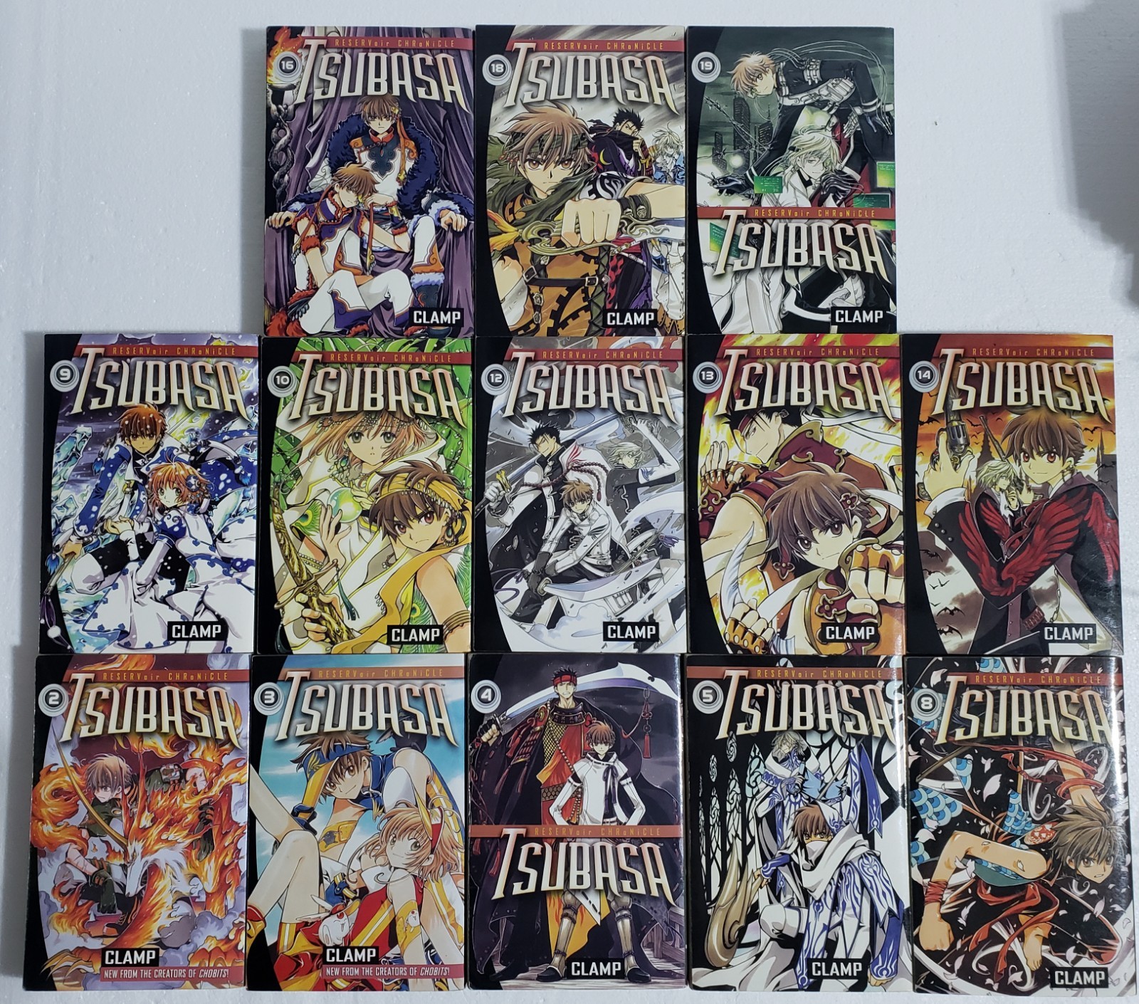 TSUBASA RESERVoir CHRroNiCLE manga giapponese CLAMP lingua inglese lotto di 13 PB