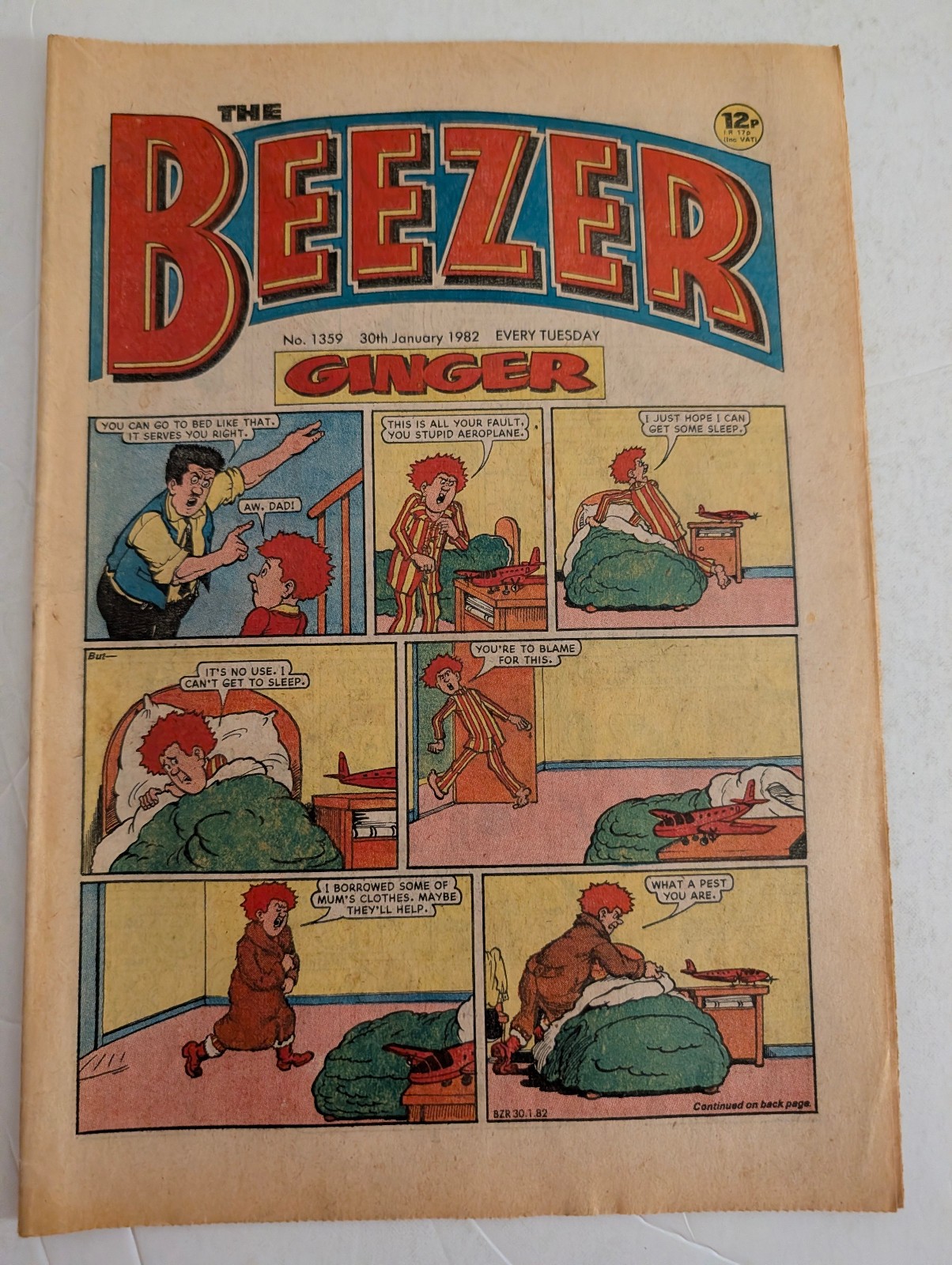 The Beezer Comic No 1359, January 30th 1982.