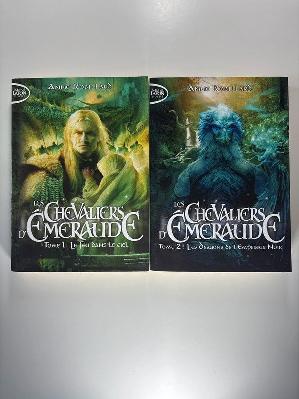 Lot "Les Chevaliers d'Émeraude" T1 & T2 (Anne Robillard, Michel Lafon Poche)