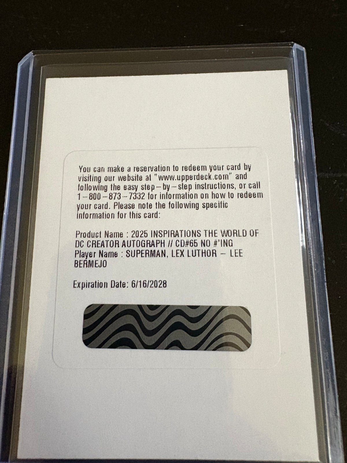 Superman  Lex Luthor  Lee Bermejo auto 2026 upper deck inspirations world of dc