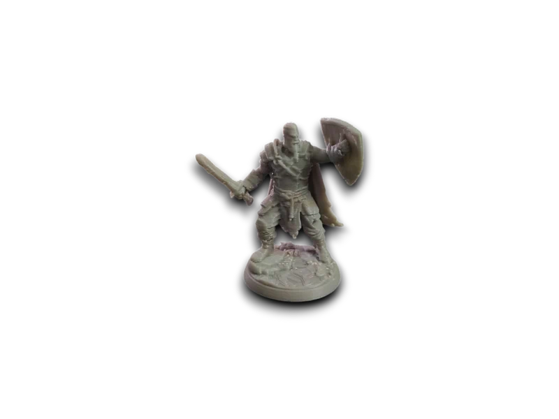 Miniatura Bandito/Umano con spada e scudo per D&D