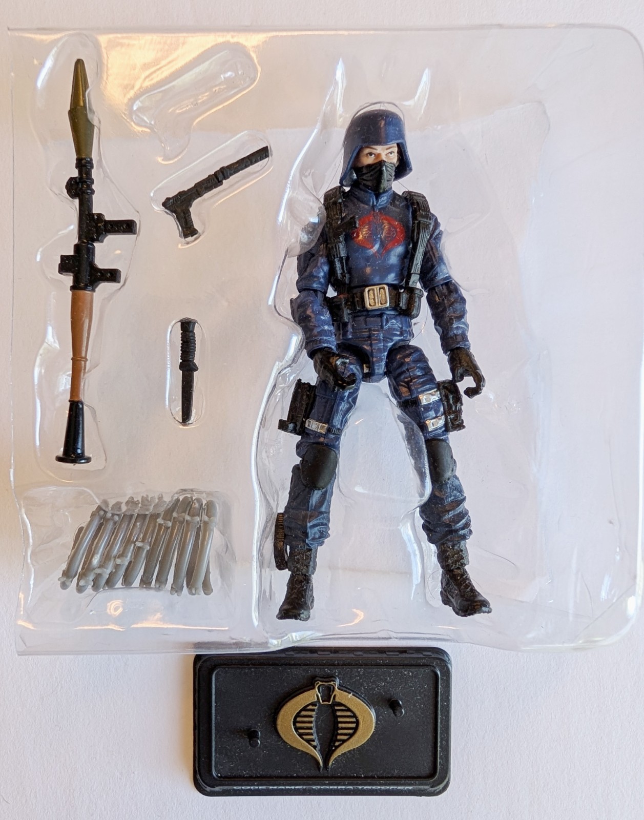 GI Joe Cobra Trooper 2014 V15 in confezione plastica, quasi completo, 50° anniversario