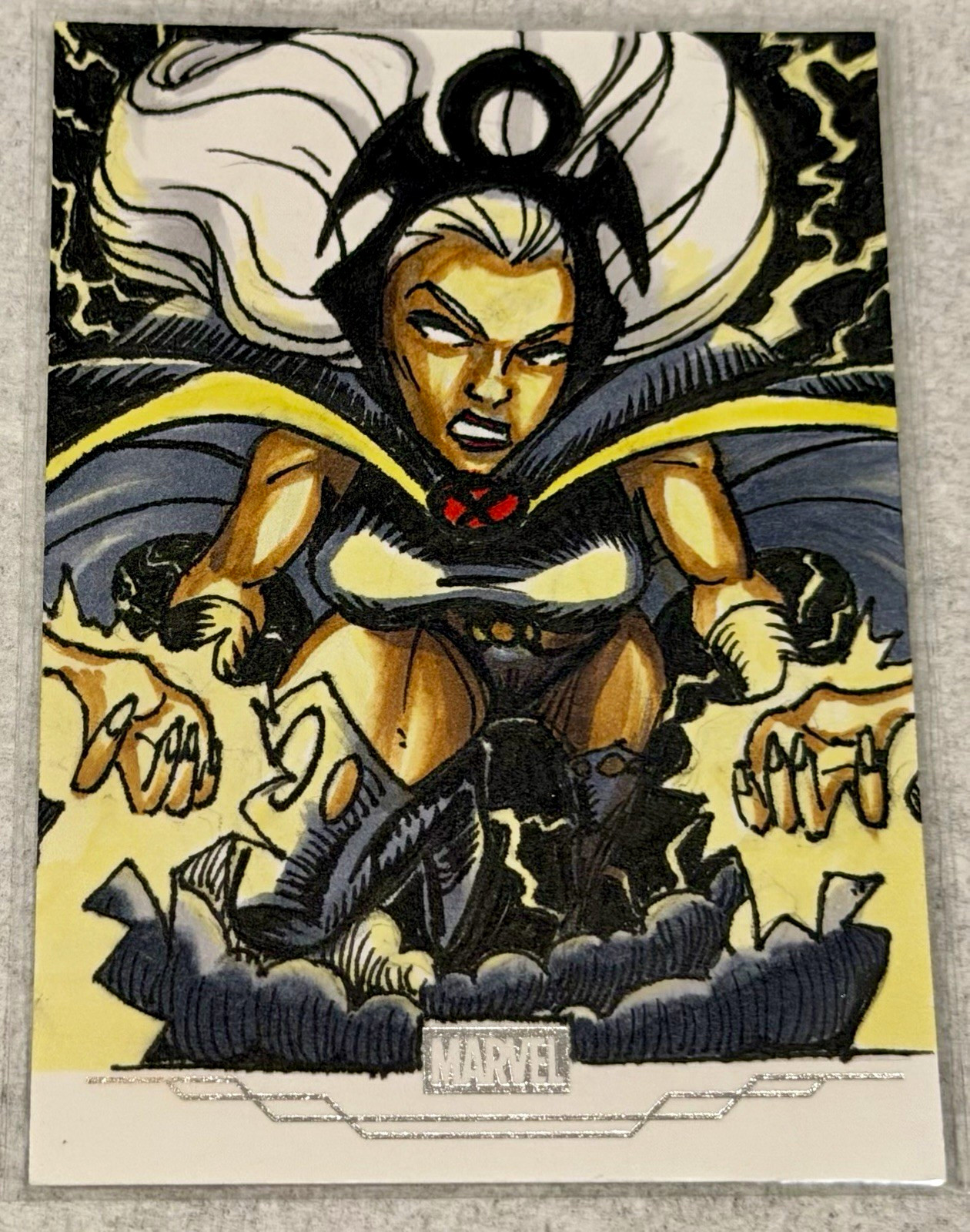Topps Marvel Sketch Card - Storm - Sketch by Scribbling Joe