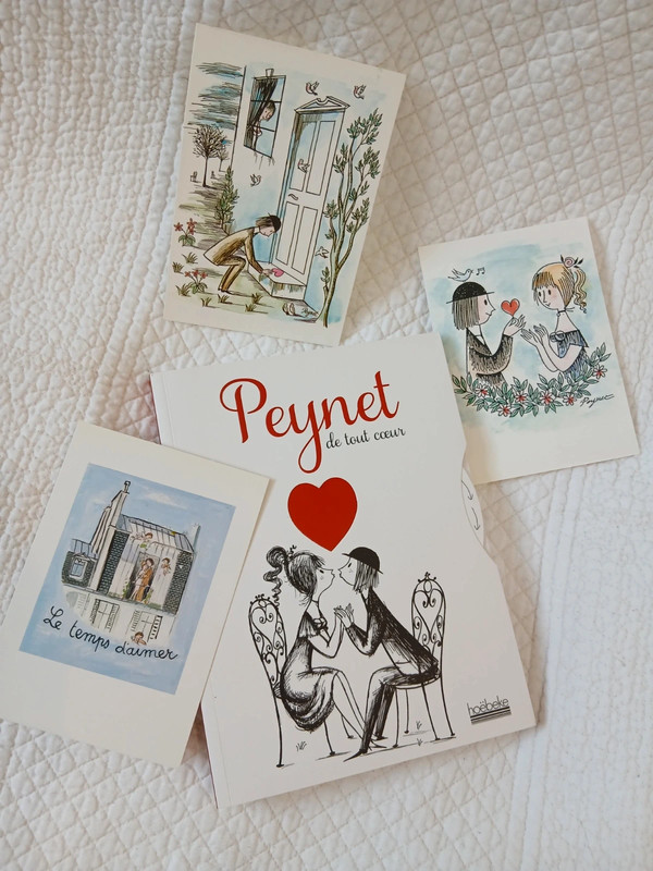 Livre Les amoureux de Peynet "De tout cœur " + cartes postales