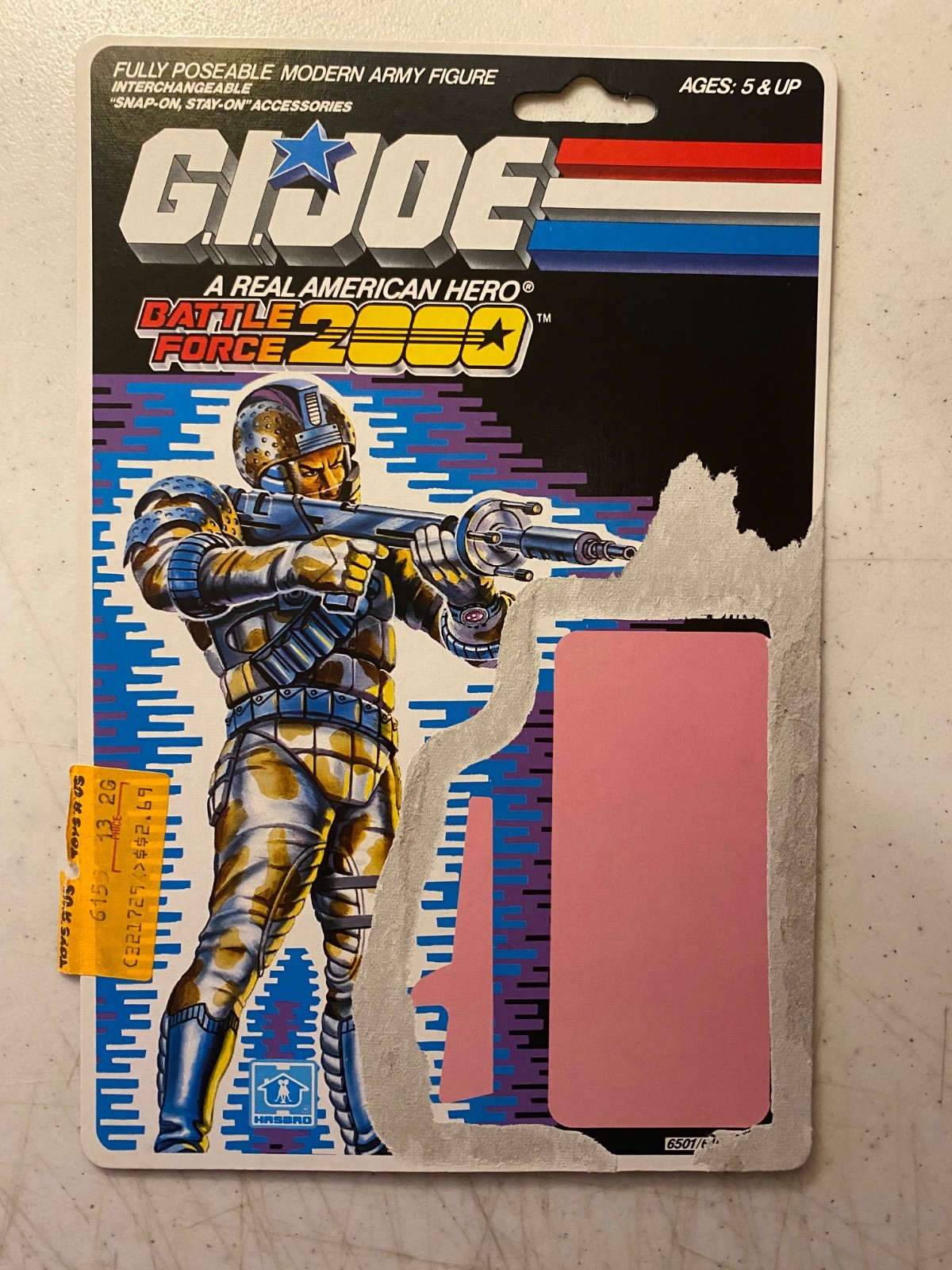 GI JOE Modellino d'epoca AVALANCHE CARD-BACK originale 1987