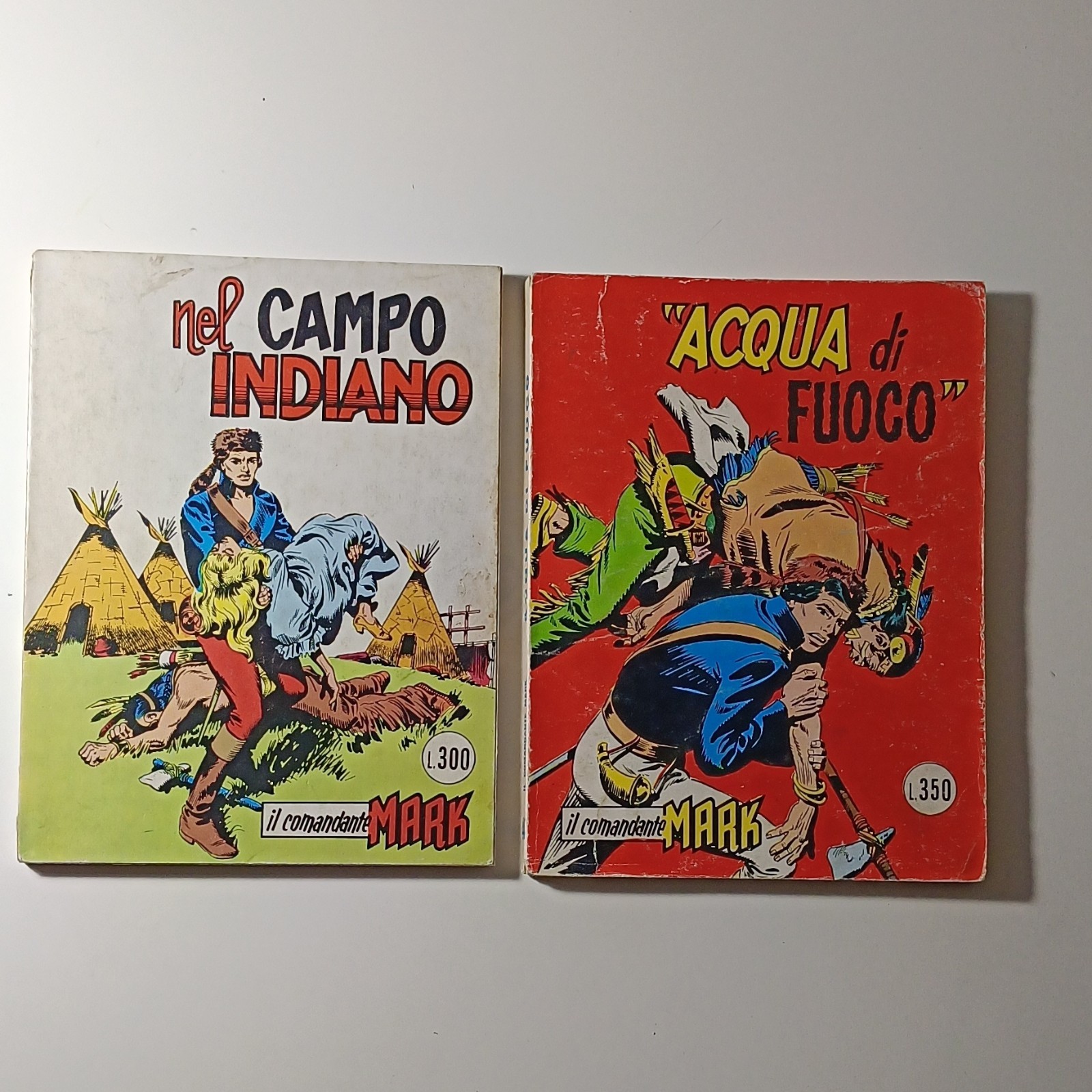 Il Comandante Mark lotto 2 fumetti:34-44 Nel campo indiano / Acqua di fuoco
