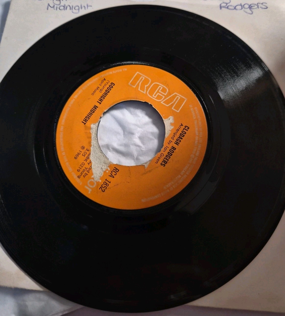 Clodagh Rogers Goodnight Midnight 7 Inch Vinyl Single Good Condition