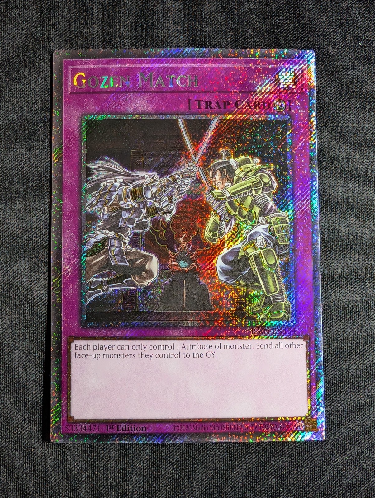 Yugioh - Gozen Match RA04-EN134 1° Edizione Platino Segreta Rara NM