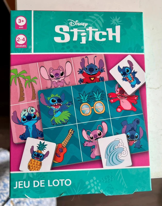 Disney Stitch lotto, spel voor kinderen, 3+ voor 2 tot 3 spelers