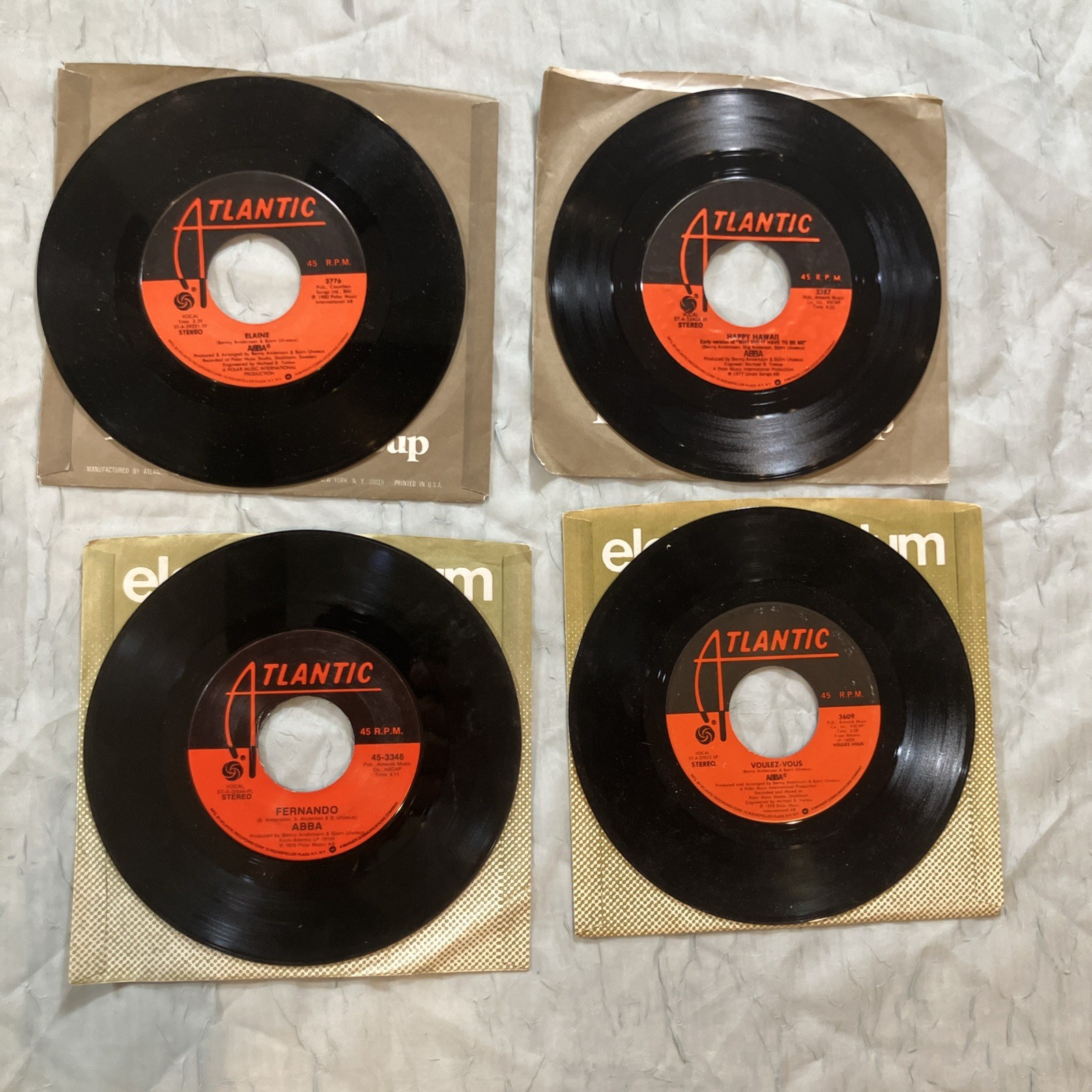 ABBA 45 RPM Record Lot Of 4