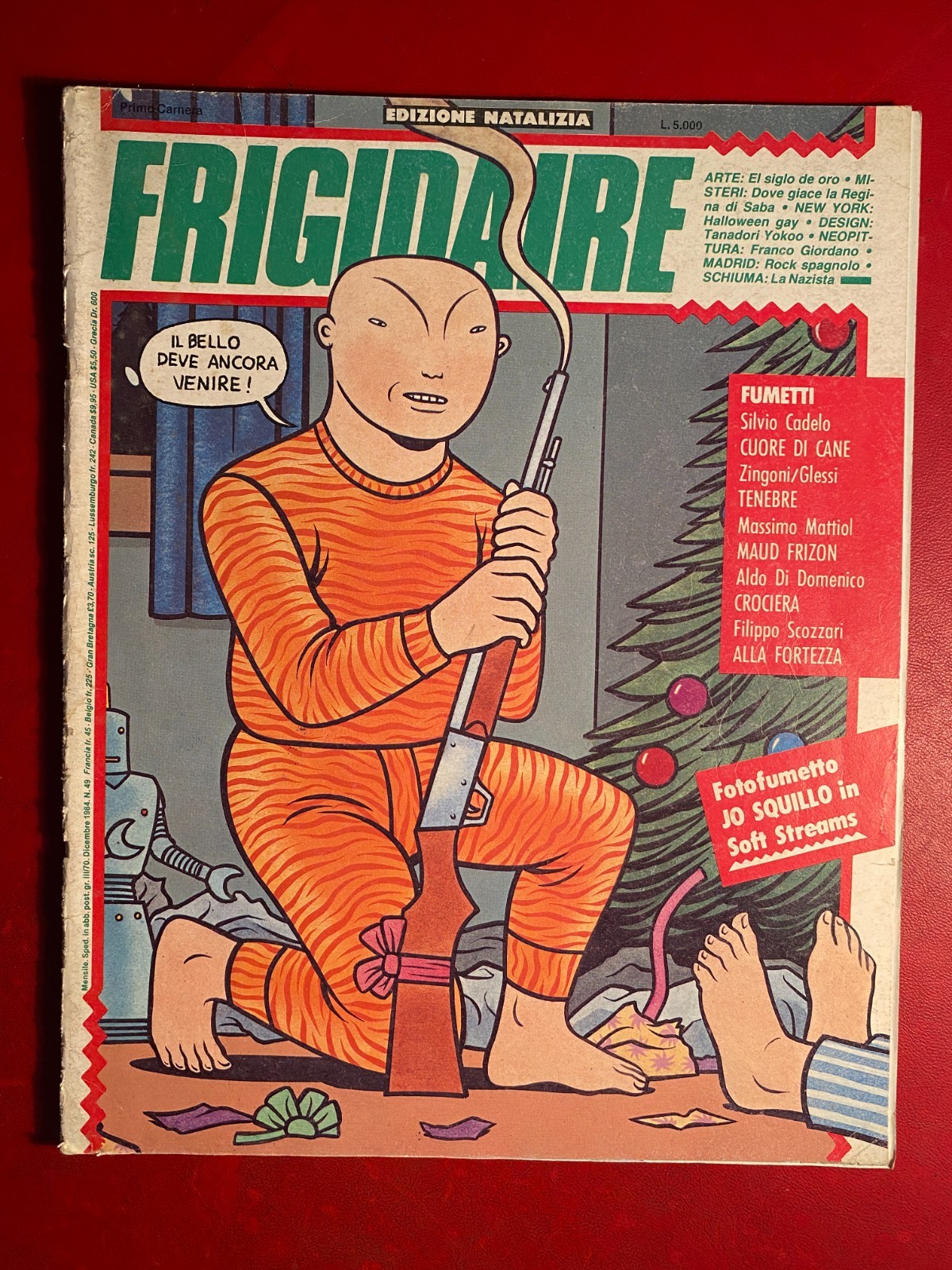 FRIGIDAIRE n. 49 Primo Carnera (1984) Rivista Fumetti CARAVAGGIO JO SQUILLO