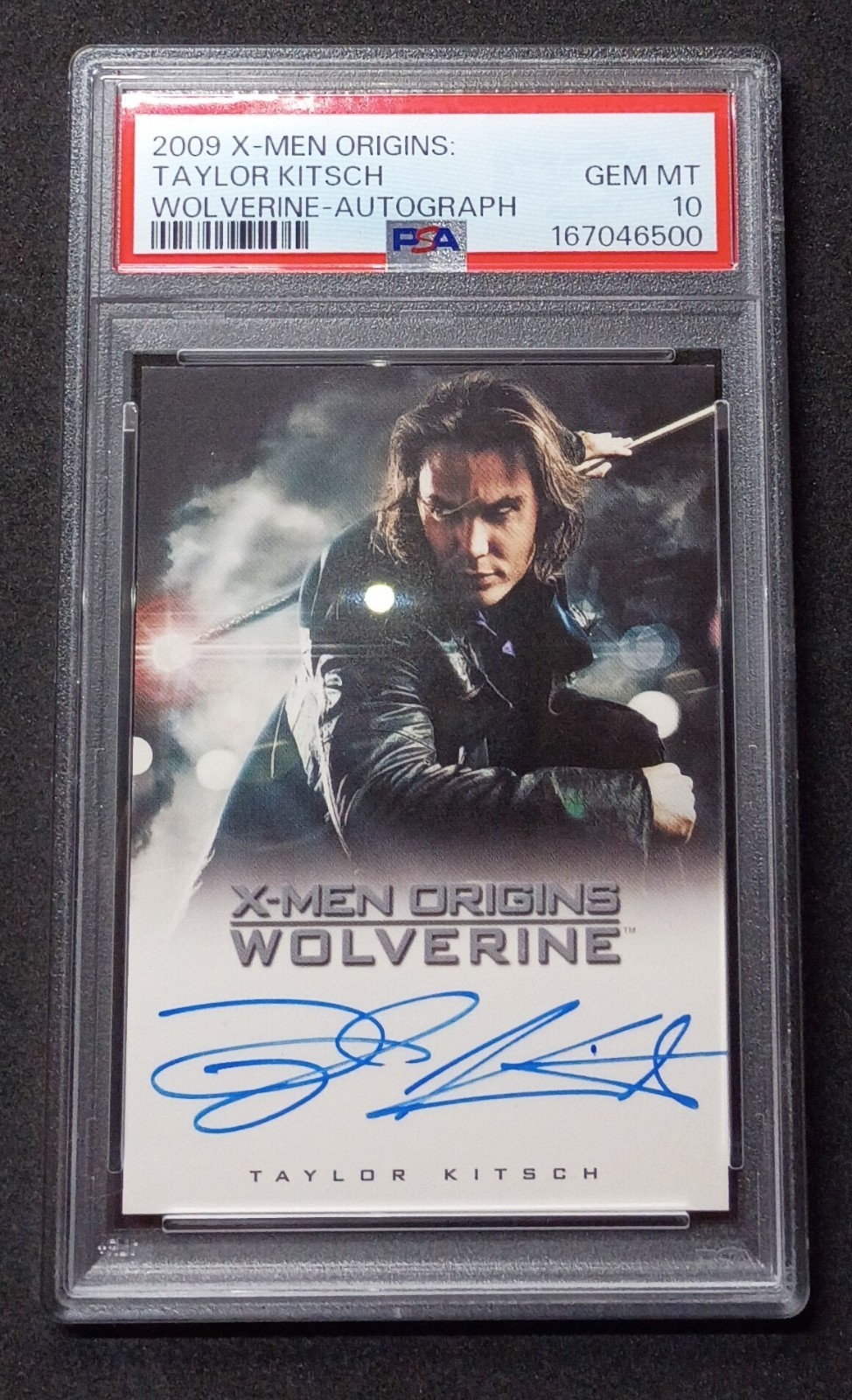 2009 X-Men Origins Wolverine Taylor Kitsch Autograph Card Gambit PSA 10
