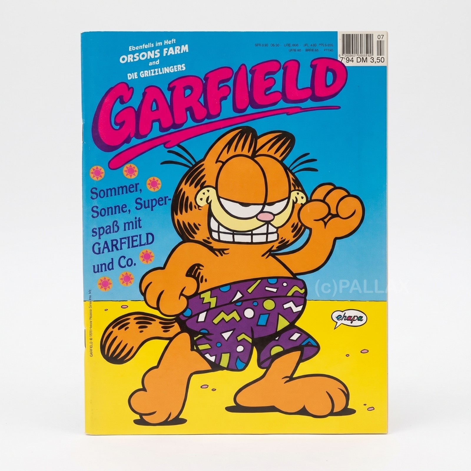 FUMETTO GARFIELD N. 7/94 CON POSTER / EHAPA 1994