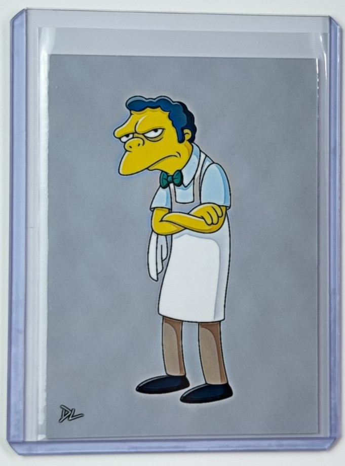 Carta collezionabile Moe Szyslak edizione limitata firmata artista "I Simpson" 1/10
