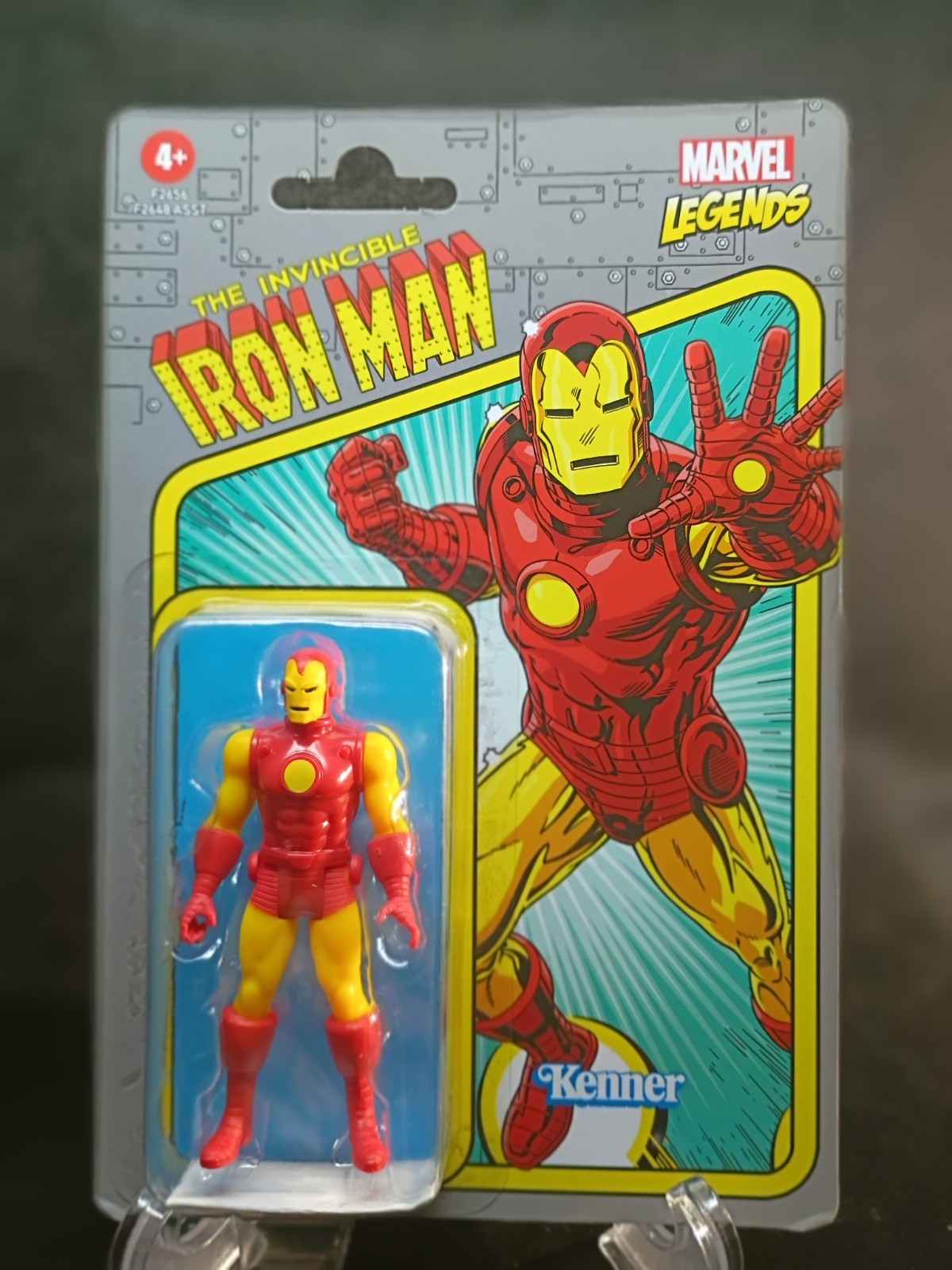 Marvel Legends Retro Collection Modellino Iron Man 3,75" Hasbro F2656 Nuovo...
