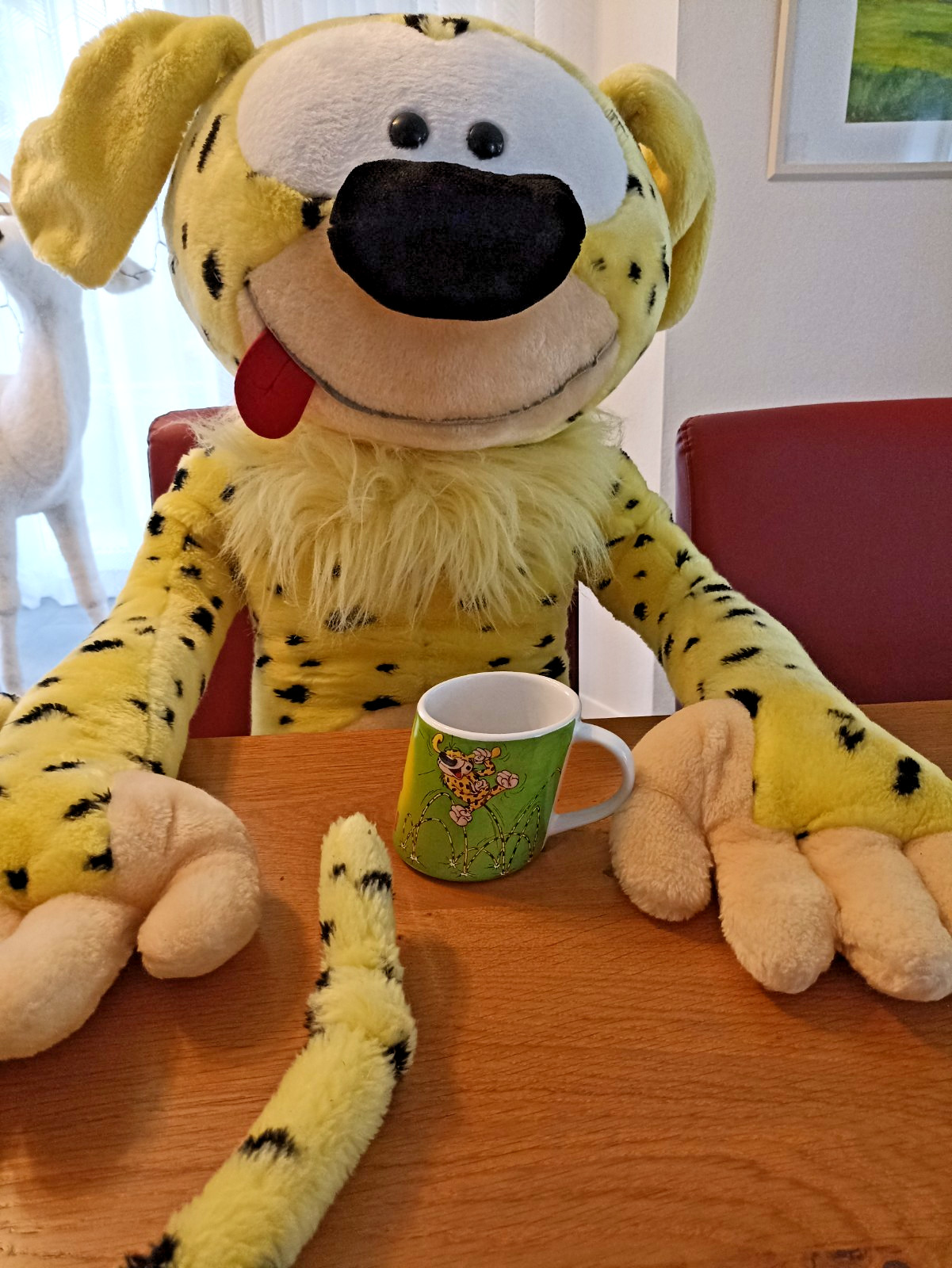 1997 XXL Marsupilami peluche alto 1,10 metri, coda 2,0 metri AJENA Francia