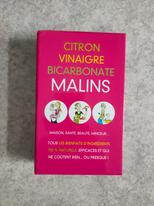 Coffret 3 livres citron vinaigre et bicarbonate malins