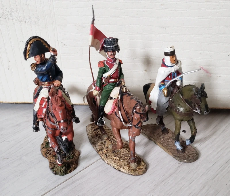 Lot 3 soldats plomb Del prado Général de division Louis-Pierre duché de Berg spahi