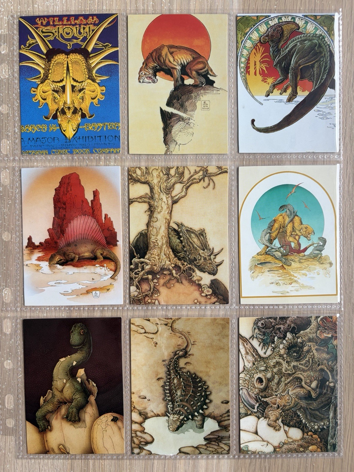 A Complete Set of 90 Comic Images Trading Cards Lost World William Stout
