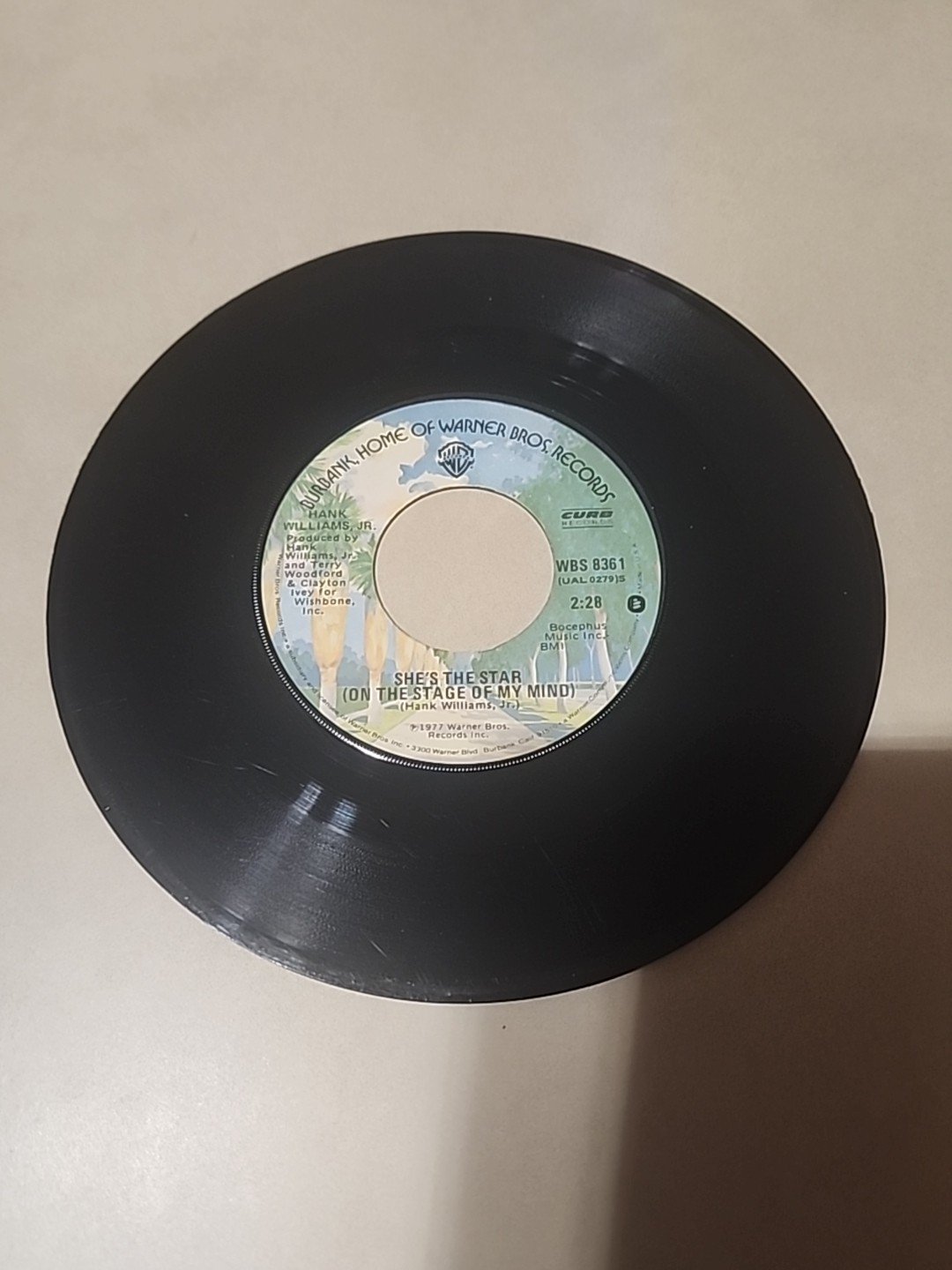 Hank Williams Jr – Mobile Boogie / She’s The Star 45 RPM Vinyl 7" WB 1977 