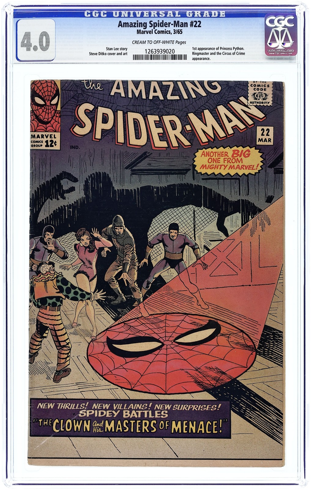 Amazing Spider-Man #22 CGC 4.0 1965 1263939020