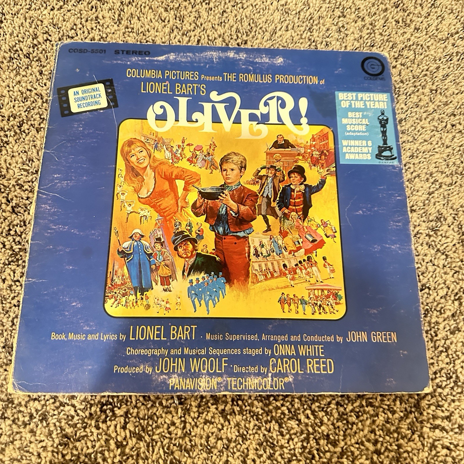 Oliver An Original Soundtrack Recording Vinyl Record LP COSD-5501 Lionel Bart