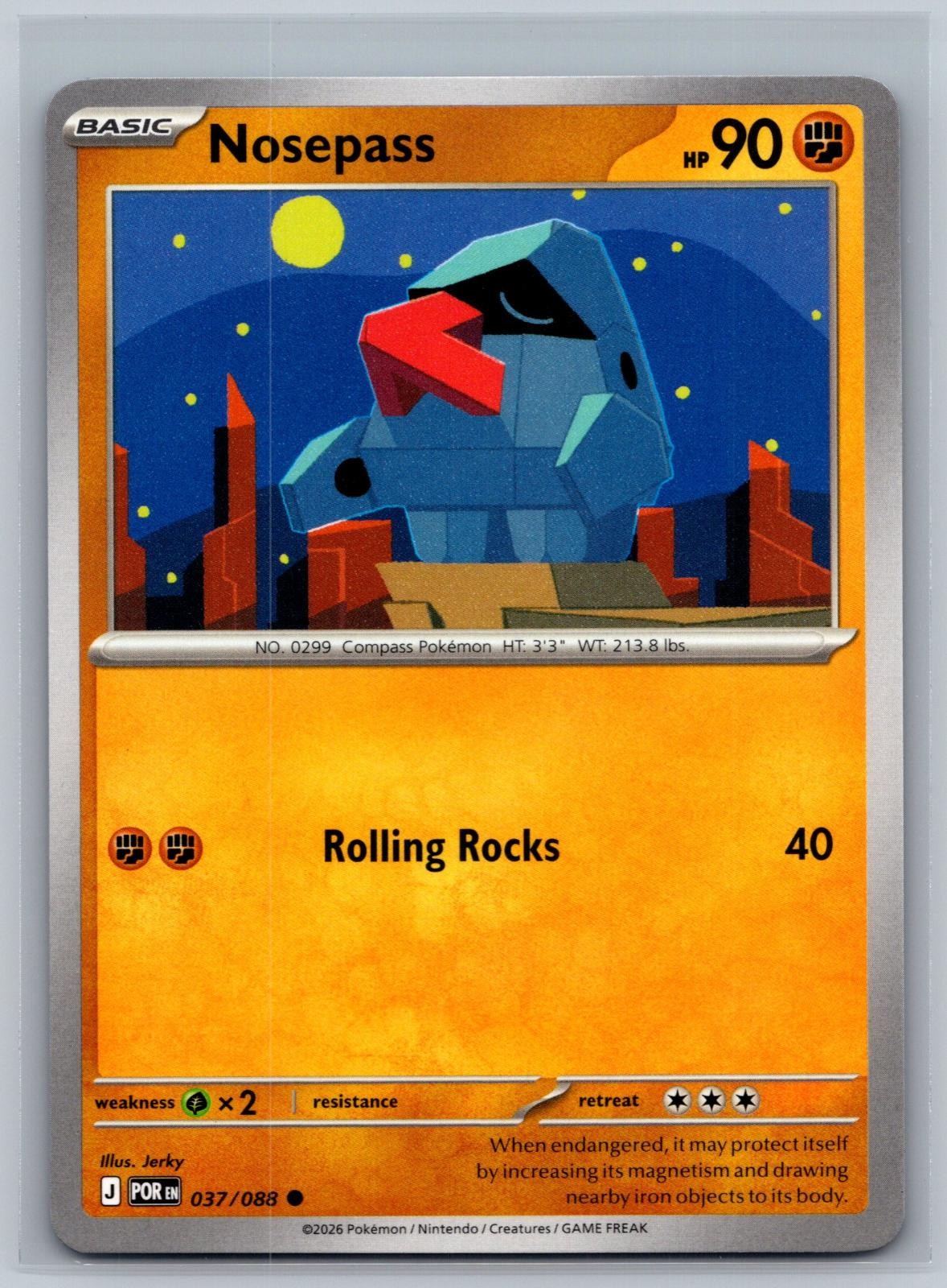 Nosepass 037/088 Common Perfect Order Pokemon Card Near Mint