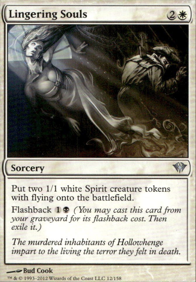 Lingering Souls 12 Dark Ascension U LP Magic: The Gathering