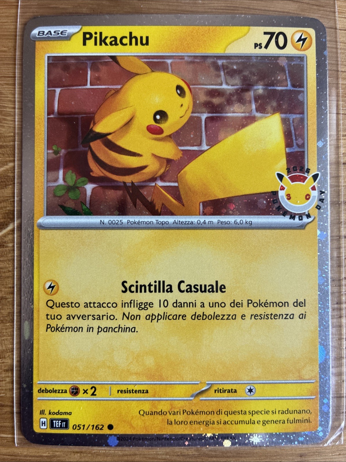 Pikachu 051 Cosmos Holo Forze Temporali Pokémon ITA NM
