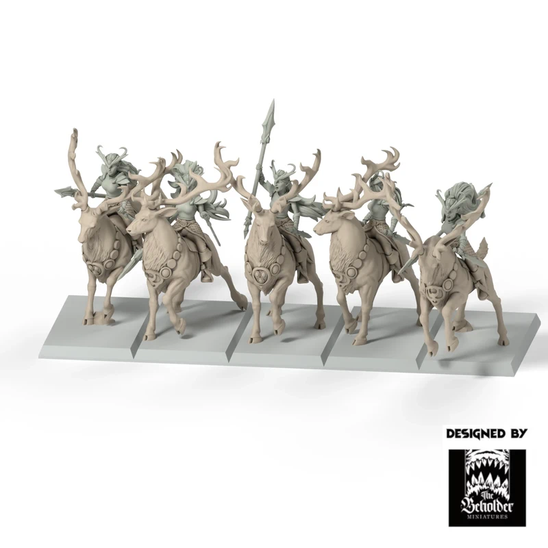 5 Doncellas Elfos Silvanos Beholder 32mm