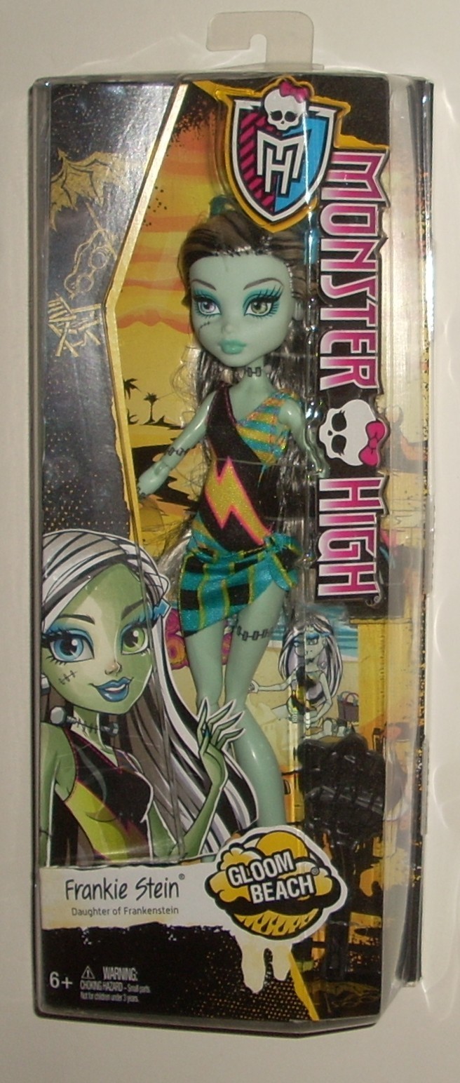 NUOVO! Bambola costume da bagno Monster High Gloom Beach Frankie Stein uscita ristampa 2015