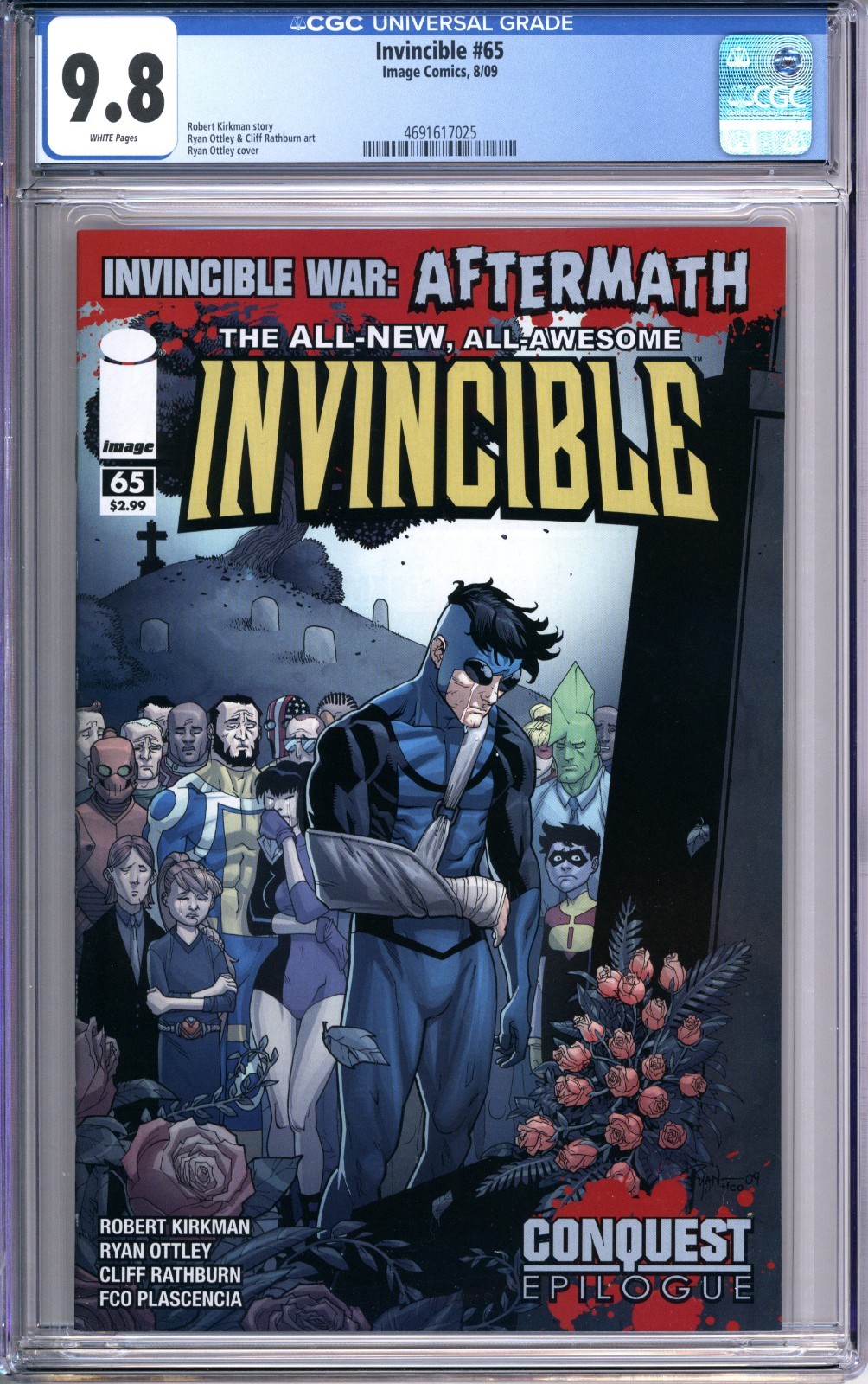 Invincible #65 CGC 9,8 NM/MT pagine bianche fumetti immagine 4691617025